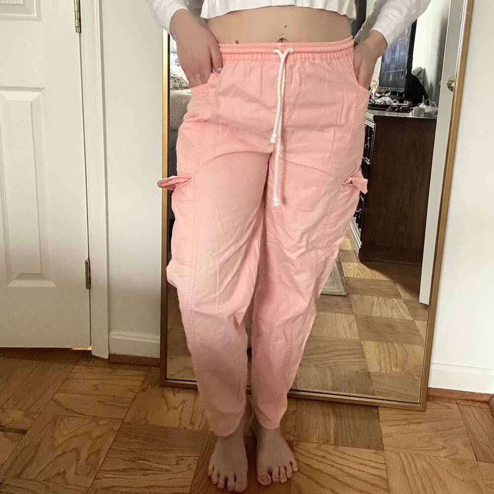 Vintage pink high waisted cargo pants